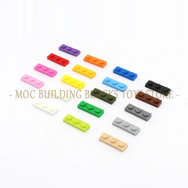Moc-ビルディングブロックプレート、1x3、互換性のあるレンガ、教育玩具、互換性のあるアクセサリー