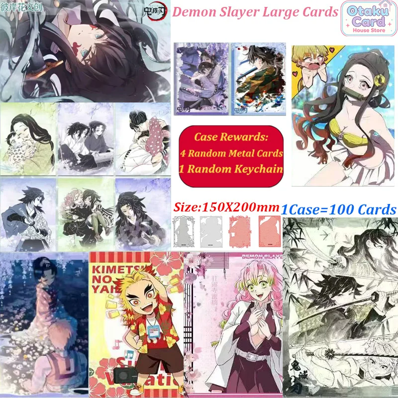 Wholesale Demon Slayer Large Size Cards Kimetsu No Yaiba Jumbo Anime Collectible Cards Tanjiro Nezuko Big Trading Cards for Fans
