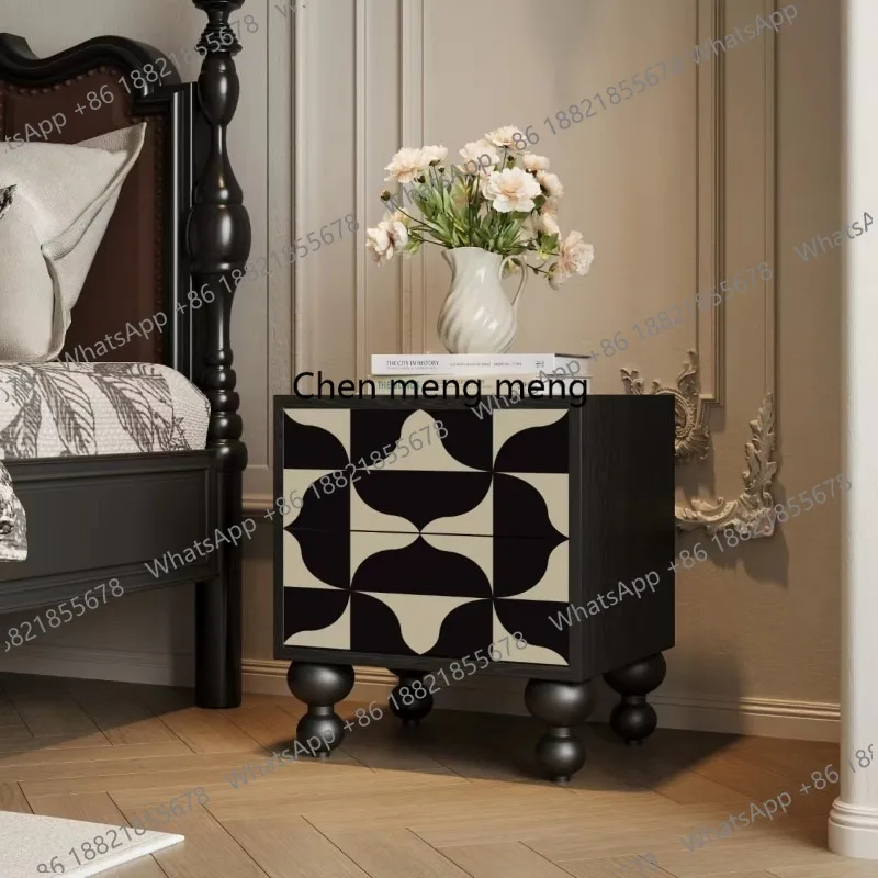 

Современный простой прикроватный столик черного цвета для спальни, прикроватная тумбочка с хранением, минималистичная мебель для спальни (Mesa De Noche Dormitorio)