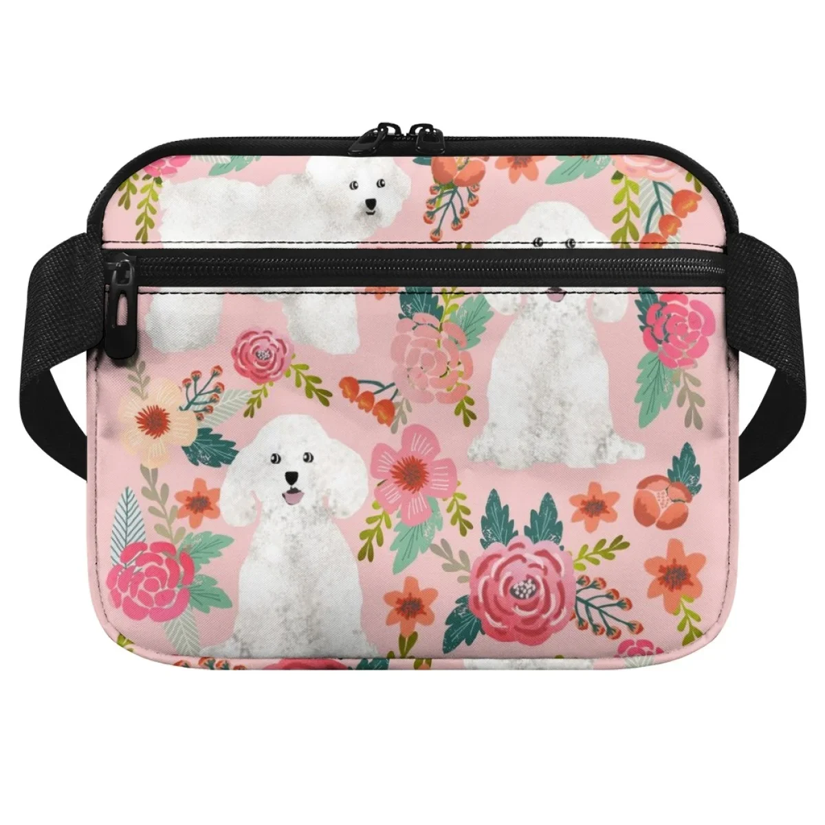 Schnauzer-riñonera ajustable de lujo para mujer, bolsa organizadora con múltiples bolsillos, soporte para herramientas, regalo para amantes de los animales, Floral, nuevo