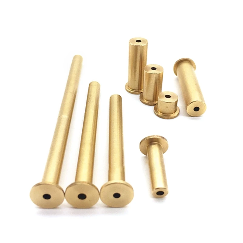 F1FD 10pcs/9pcs Golden Golf Brass Nails Plug Weights for .335 and .355 .370 Tip End Steel Club Shafts Fit Iron