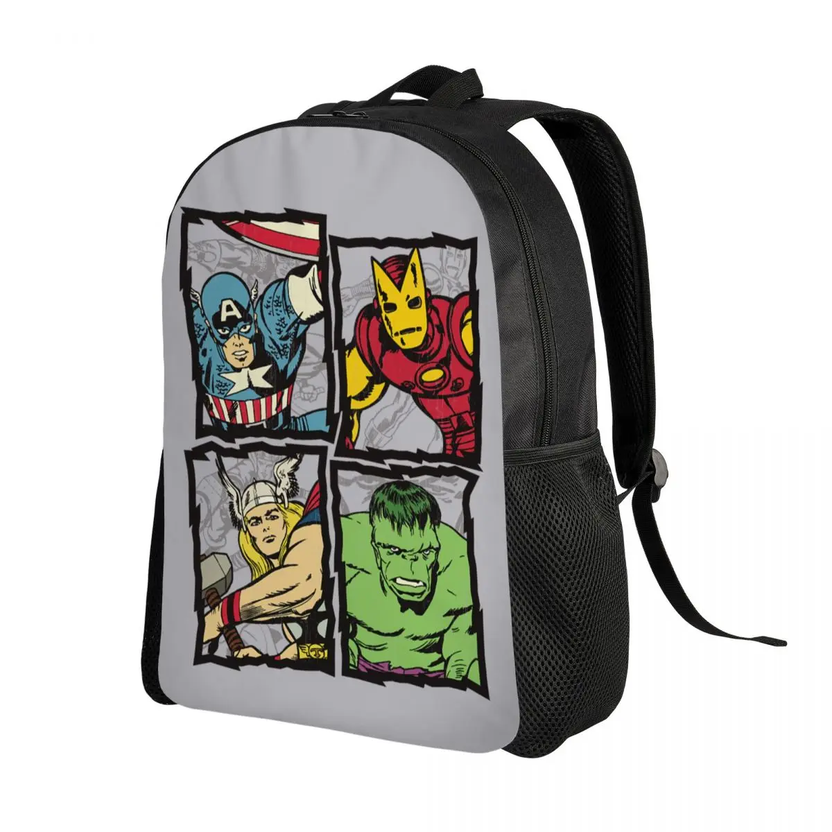 Customized Captain America Superhero Backpack Men Women Casual Bookbag for College School Hulk Bags