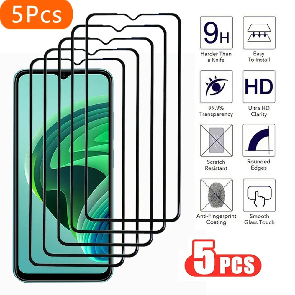 5 pezzi per Xiaomi Redmi Note 11 Pro Plus Max 4G 5G protezione schermo per Redmi 11T 11E 11SE Pro copertura completa pellicola in vetro temperato 9H
