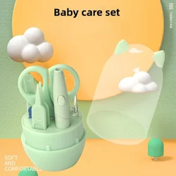 Kids Nail Clipper SetChildren Tweezers Scissors Newborn Care Glowing Ear Spoons Baby Nail Trimmer Baby Nail Care Tools 5pcs/set