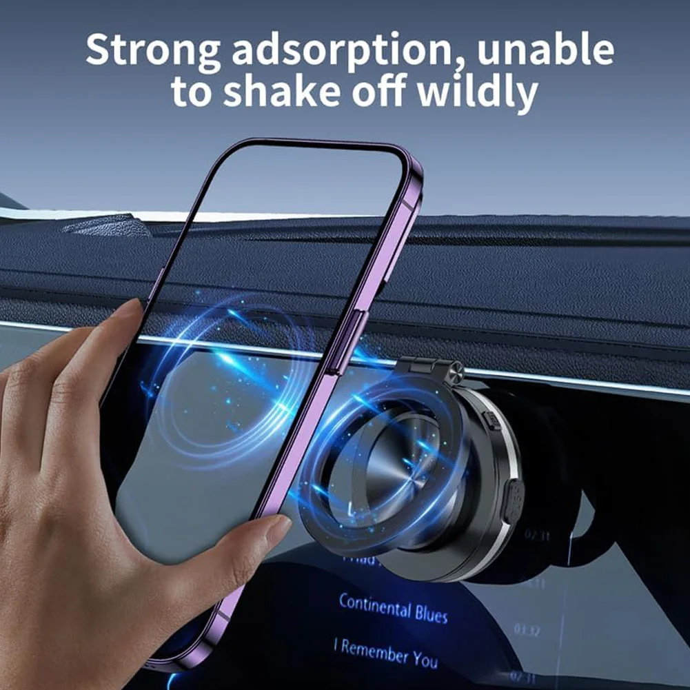 

Vacuum Magnetic Suction Cup Folding Swivel Holder 360° Rotation Cell Phone Car Universal Mount for iPhone All Phones Stand