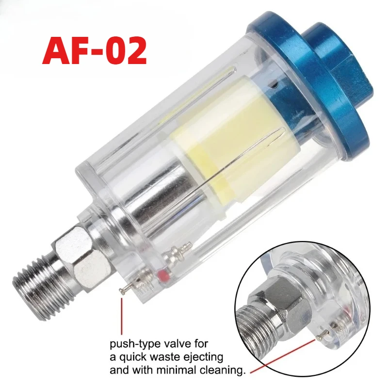 Air Filter AF-02 KIT Spray Gun Air Regulator Gauge Oil-Water Separator Filter 1/4
