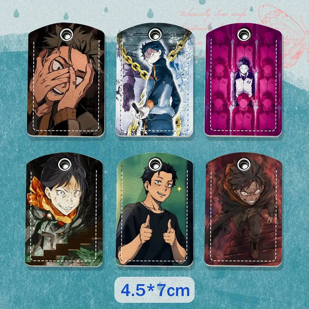 R-Re Z-Zero Natsuki Subaru Cartoon Singer Game Anime Leather Card Holder Can Store Access Control ID Card Subway Air Tag Case