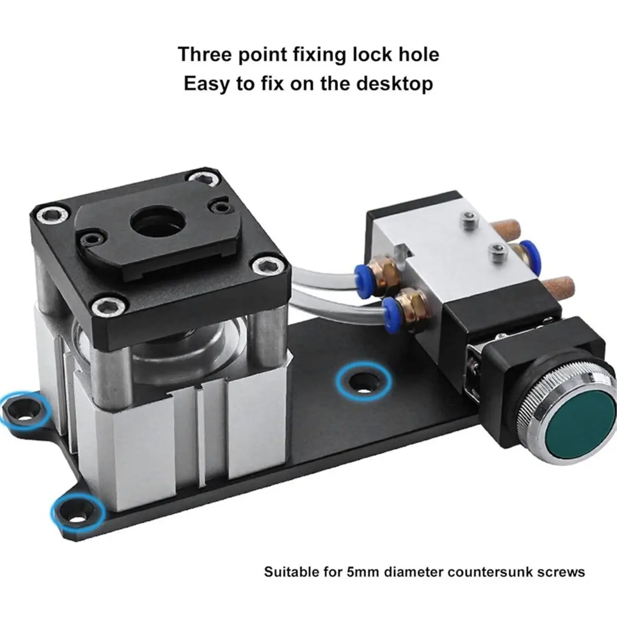 

Pneumatic Hole Puncher 15mm, Aluminum Alloy Woodworking Banding Punch Tool for Paper and Crafts