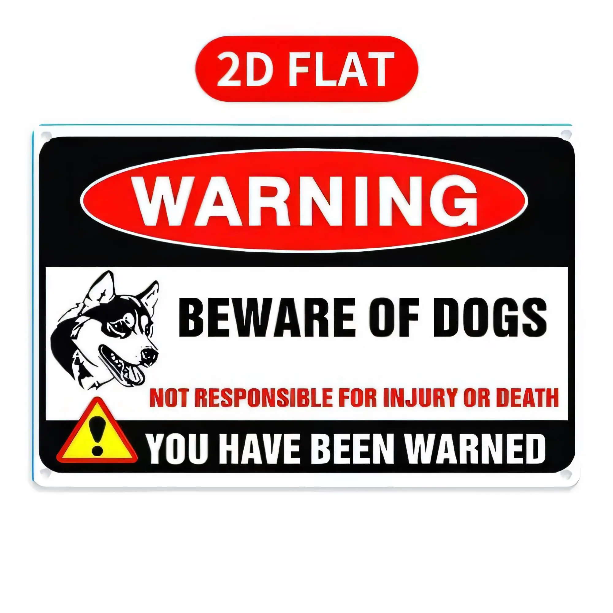 Tin Sign Warning Beware Of Dogs Not Responsible For Injury Or Death You Have Been Warned  Metal Sign Plaque Indoor Outdoor Wall
