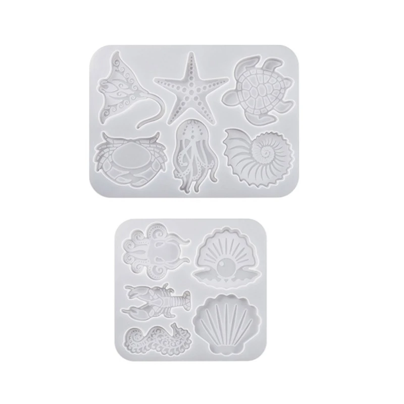 Marine Animal Shaped Silicone Keychain Moulds Silicone Material Hand-Making Tool Drop shipping