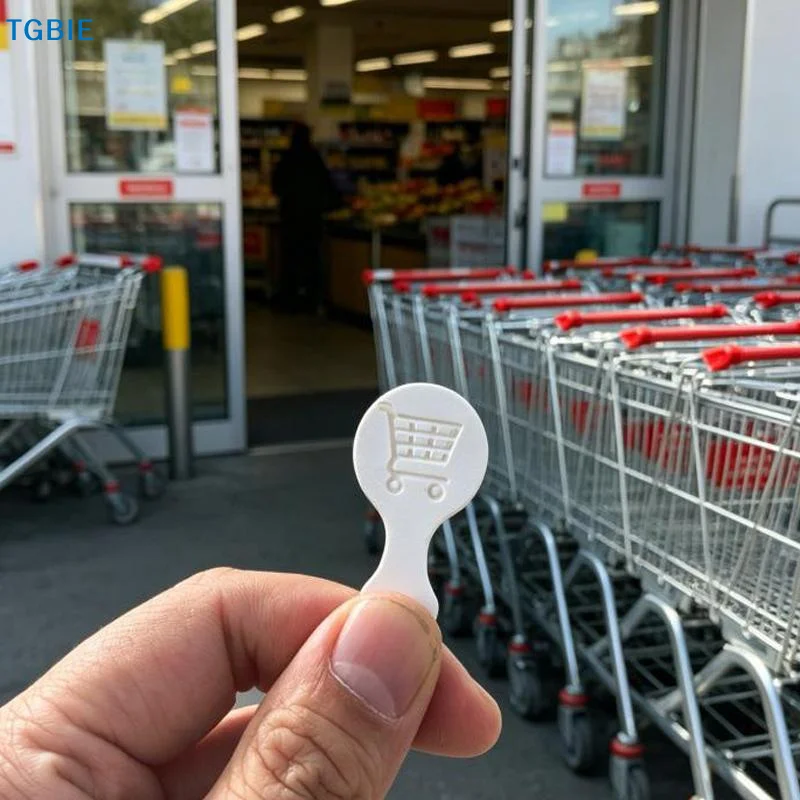 [TL]3Pcs Shopping Cart Token Keychain 3D Plastic Reusable Trolley Unlock Tool for Office Workers Grocery Shopping