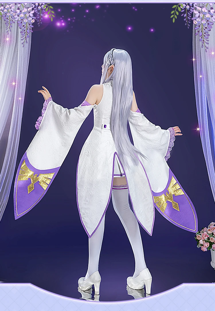 جديد إميليا تأثيري حلي هالوين عيد الميلاد لعب الأدوار حفلة كوميدية S-XL عالم مختلف من صفر إميريا لوليتا رائع