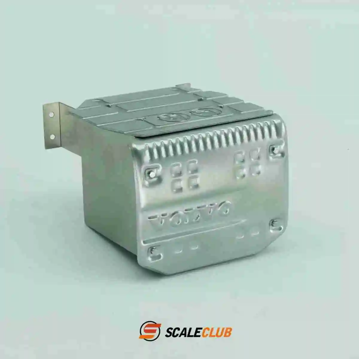 Scaleclub Simulation Metall Edelstahl Abgastank Auspuffbox Upgrade Teile für Tamiya LESU 1/14 RC Regal Truck Spielzeugmodell