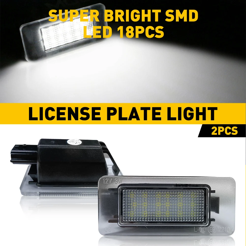 2Pcs White LED License Number Plate Light Canbus For Nissan Rogue 2020 2021 2022 2023 6th Gen Nissan Altima 2019 2020 2021