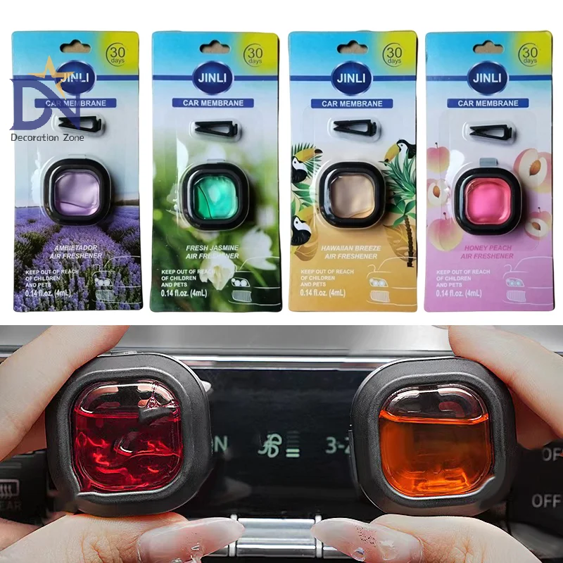 Long-Lasting Car Air Freshener Vent Clip Essential Oil Scented Odor Eliminator 0.14oz Alcohol-Free Fragrance For Fresh Car Smell