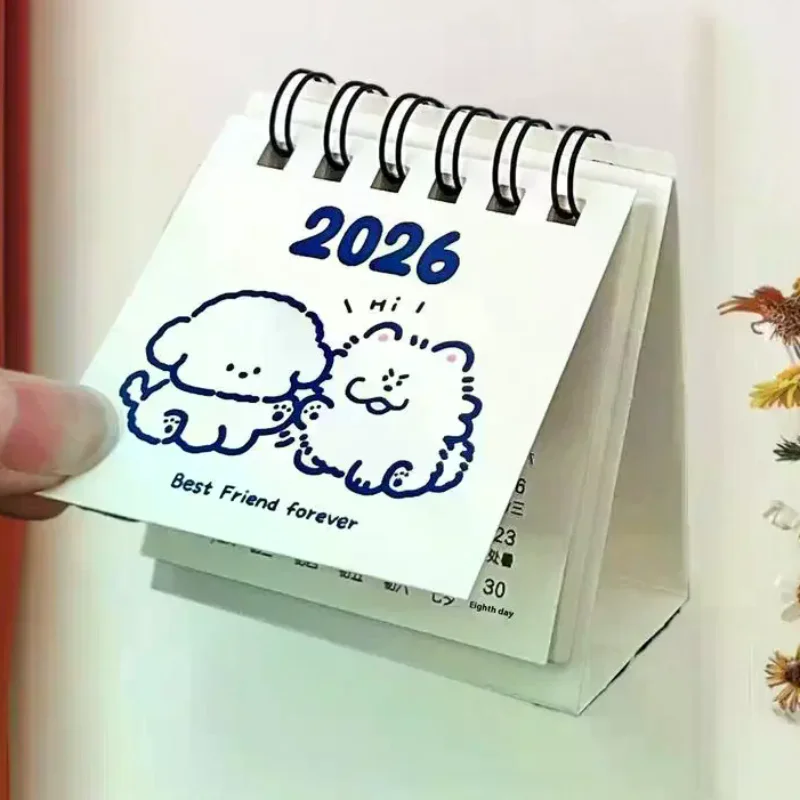 2026 Cute Mini Calendar Office Desktop Decoration Small Ornament Calendar Calendar Plan Book