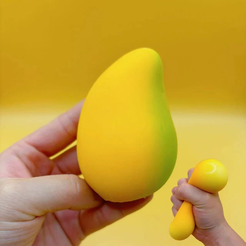 Stress Relief Toy Mango Squishy Ball Super Slow Rebound Decompression Fidget Butter Toy Anxiety Relief