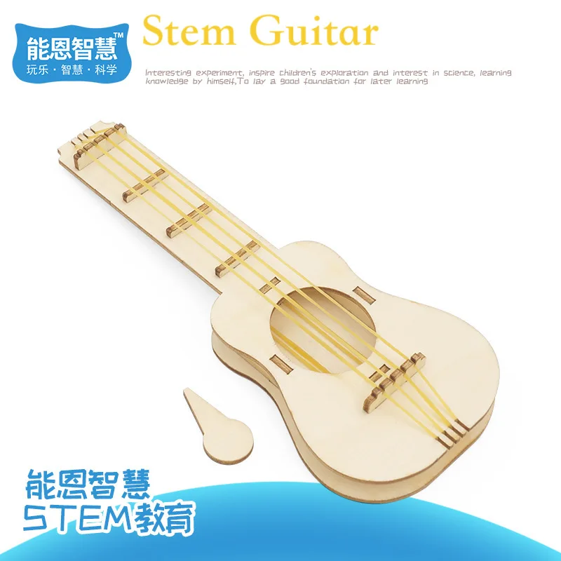 ของเล่น DIY เทคโนโลยีดนตรีของเล่น STEM Instrumental ทดลองไอน้ำชุดกล่องเครื่องมือการเรียนรู้การศึกษาของเล่นไม้ Montessori กีตาร์