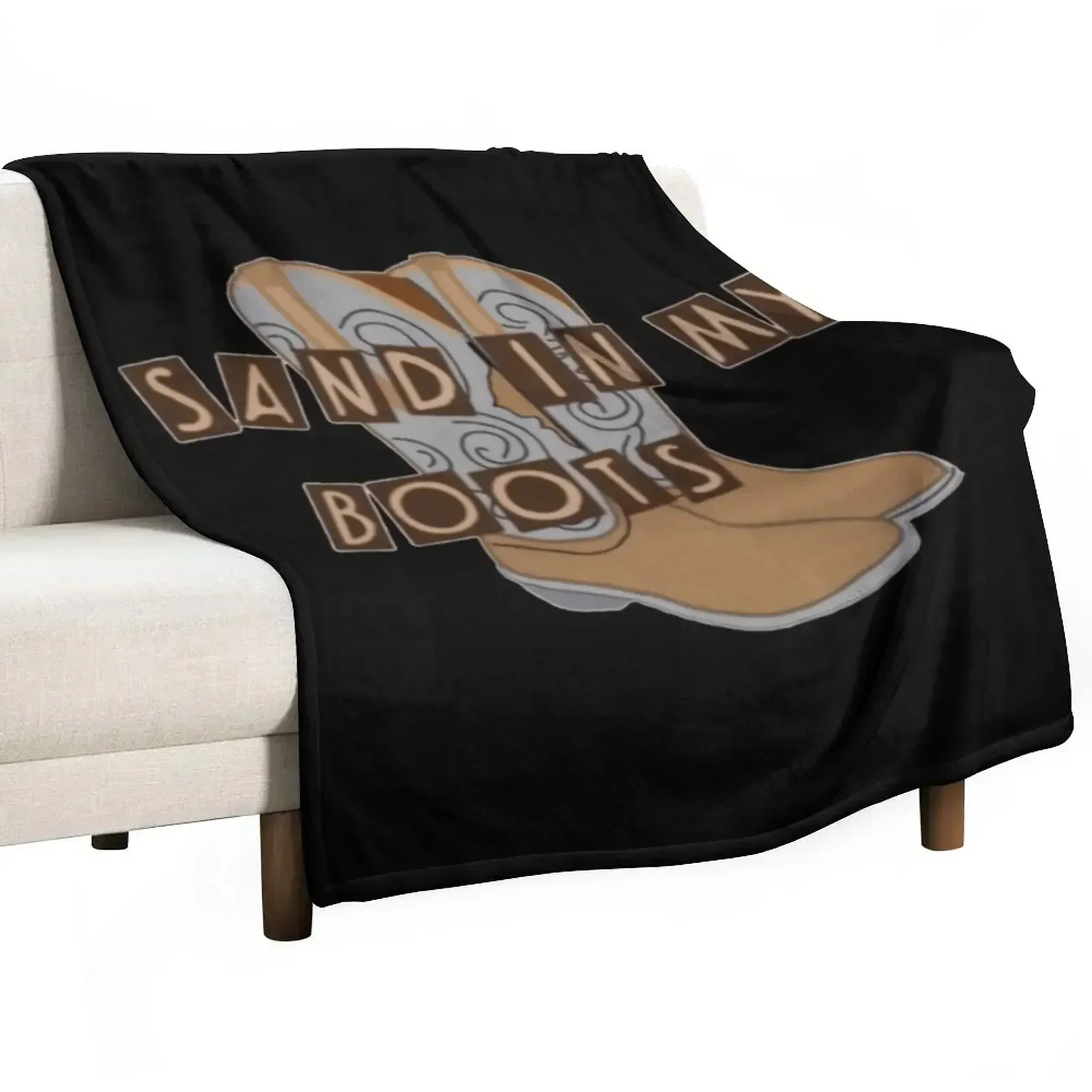 Sand In My Boots Throw Blanket Sofa warm winter wednesday Extra Large Throw Blankets