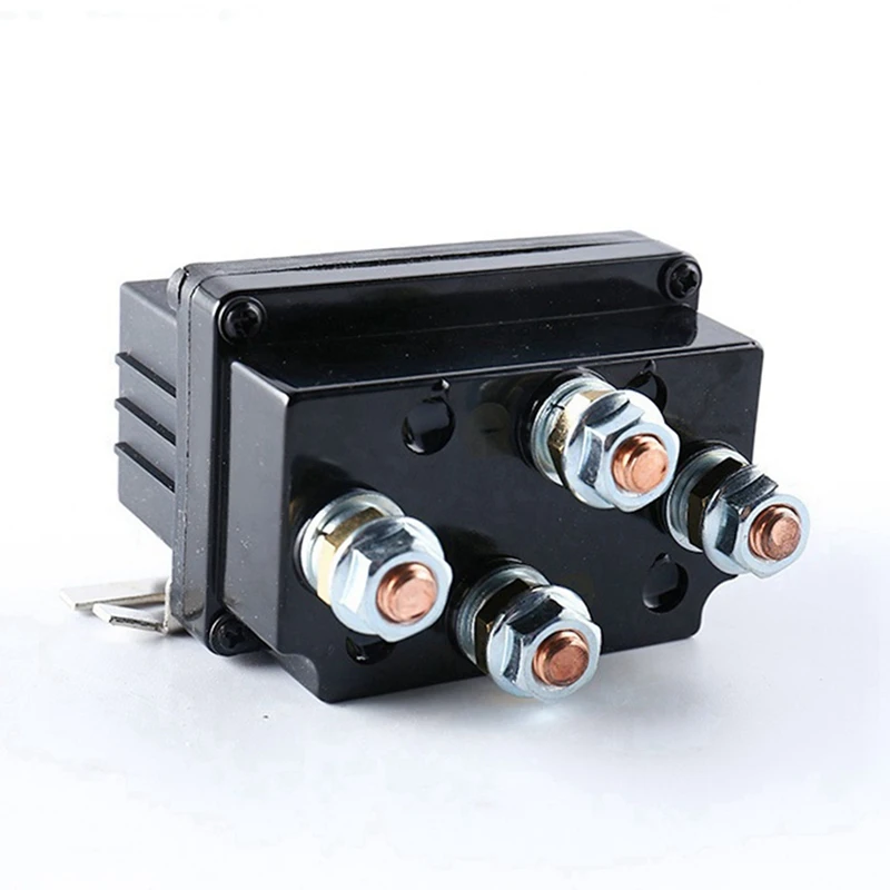 2X Universal Contactor Winch Control Solenoid Relay 12V 500A Winch Solenoid Relay 500A DC Switch 4WD ATV Control