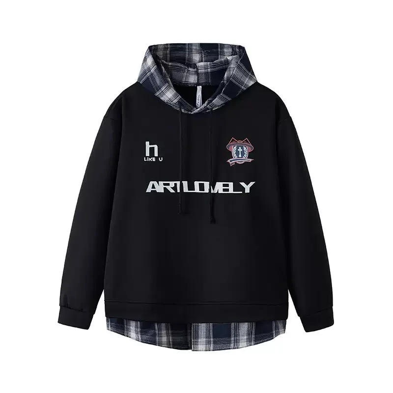 

Осень и весна, новая модная тенденция, американская винтажная спортивная толстовка с капюшоном, мужская повседневная свободная верхняя одежда больших размеров высокого качества, M-5XL