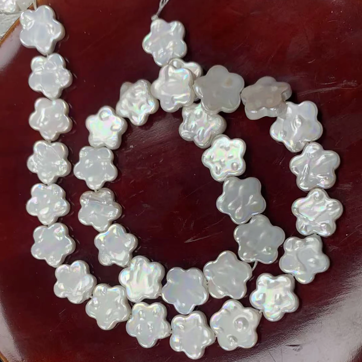 12mm Natural Shell Beads Flower Shape Semi-finished Beads for Jewelry Making Supplies DIY Necklaces Bracelets and Accessories