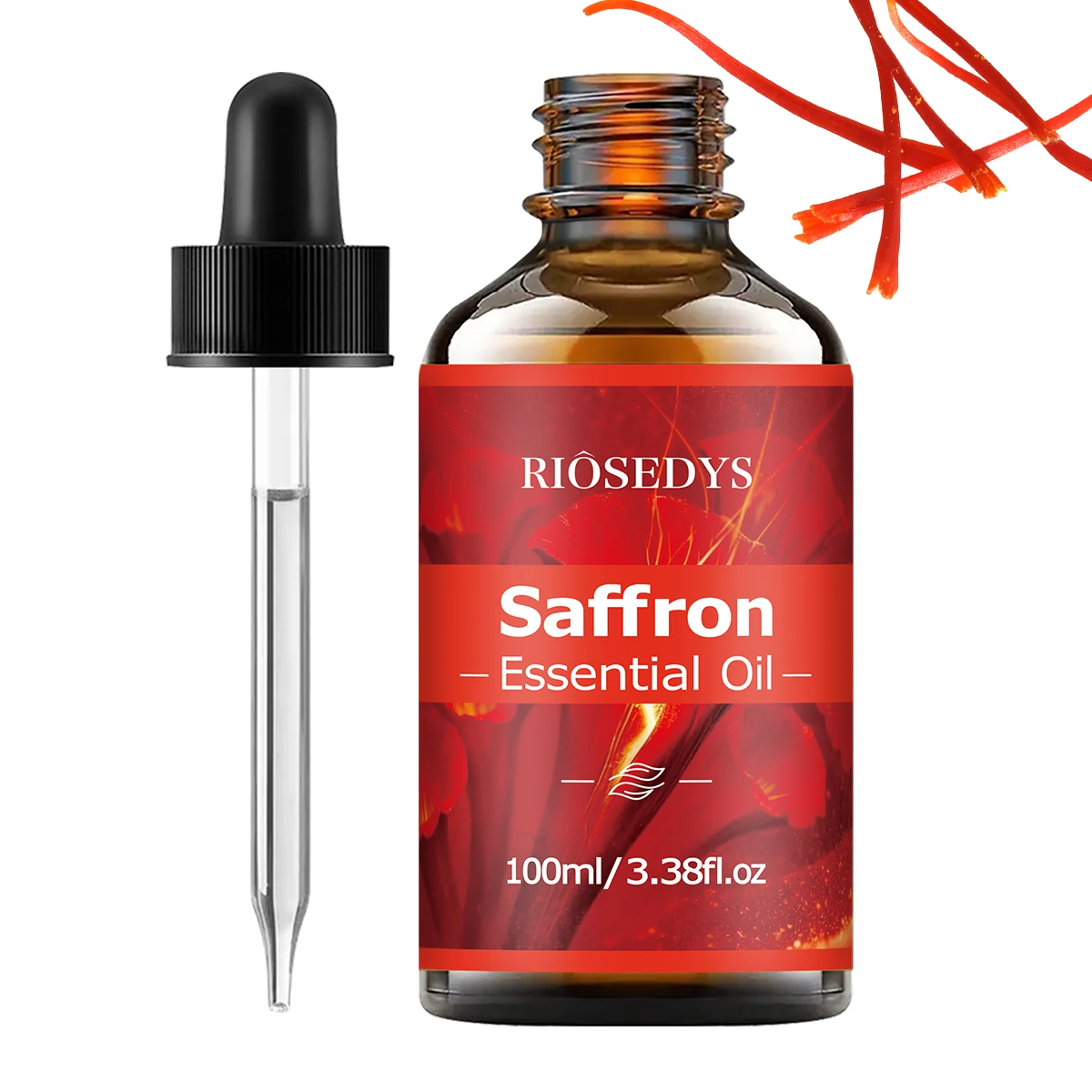 Saffron Essential Oil: 30ml / 60ml / 100ml. Suitable for skincare and massage. Nourishing formula, suitable for daily use.