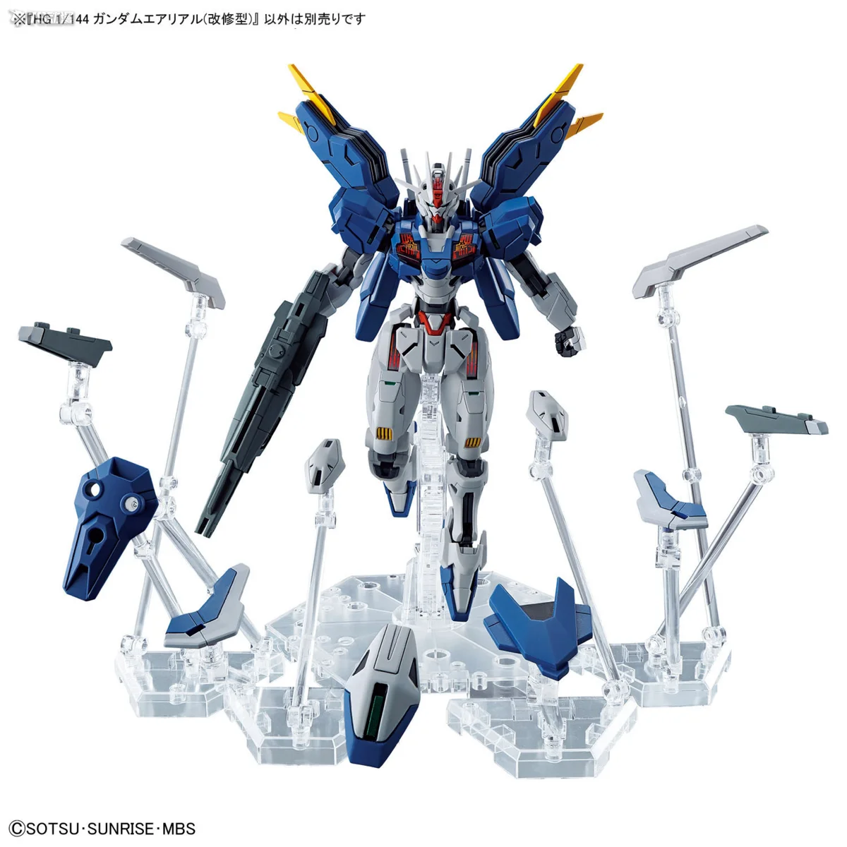 Bandai ต้นฉบับ HG Gundam Mercury's Witch Series TWFM 19 GUNDAM AERIAL REBUID อะนิเมะ Action ประกอบของเล่นของขวัญสําหรับชาย