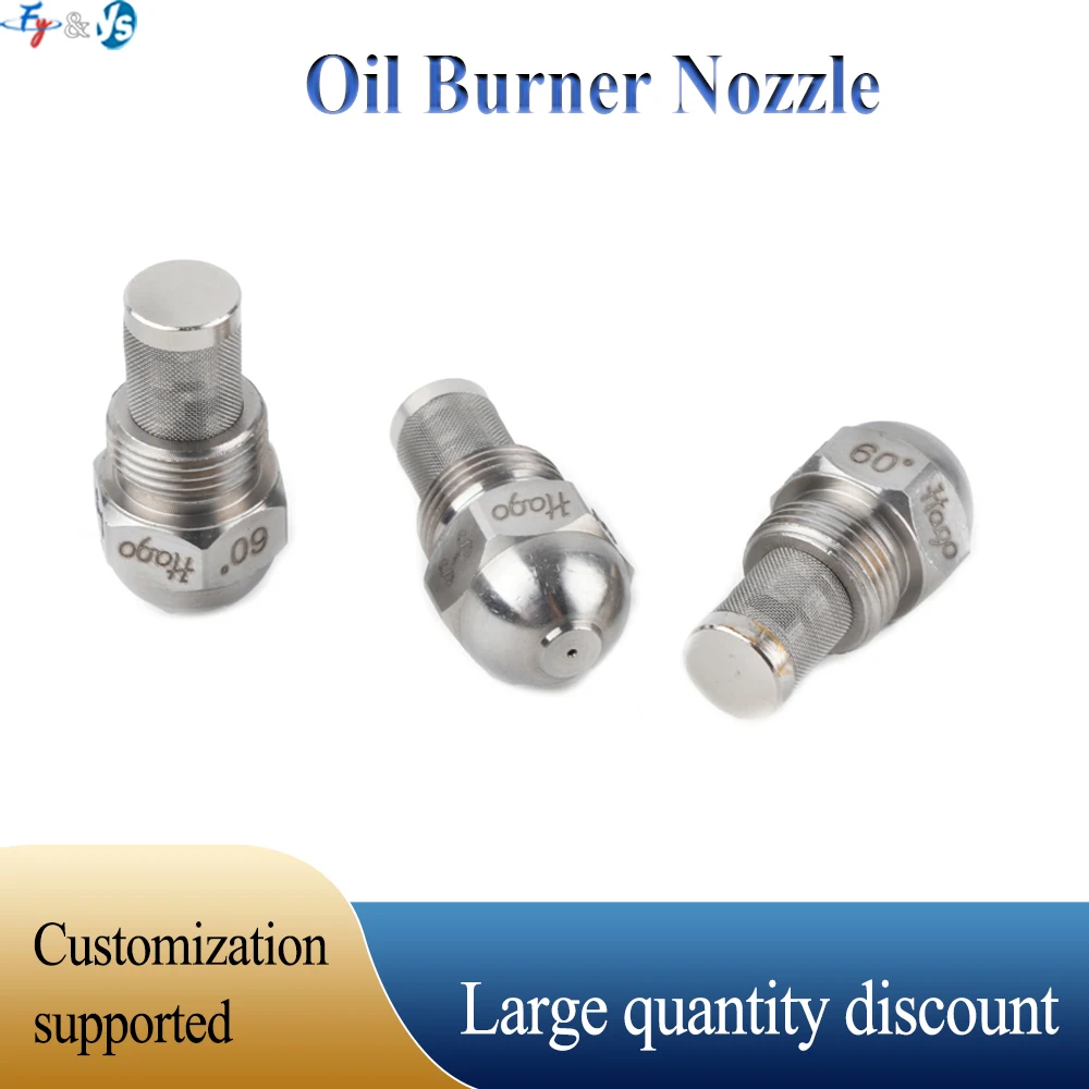 60 Degree Stainless Steel Oil Burner Spray Nozzle Atomizing Spray Nozzle Burner Diesel Heavy Oil Waste Oil Burner Nozzle