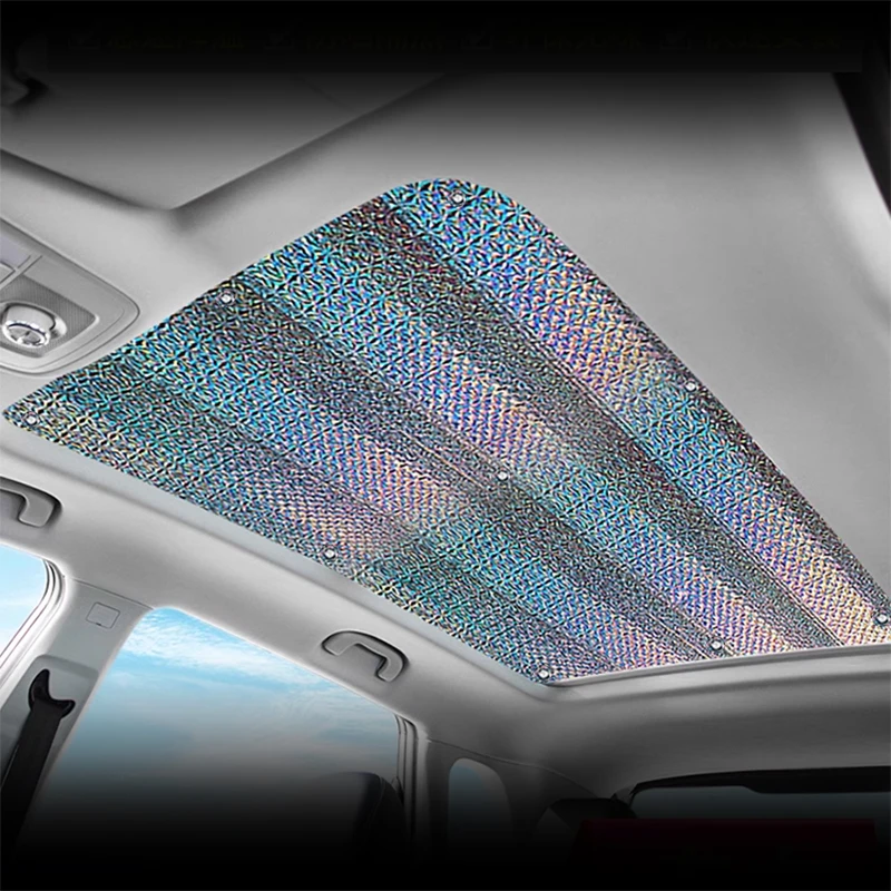 Colorful Reflective Pattern For BYD ATTO 2 Dolphin ATTO 4 SEAL Car Sunshade UV Protection Curtain Car Sunroof Sun Shade Cover