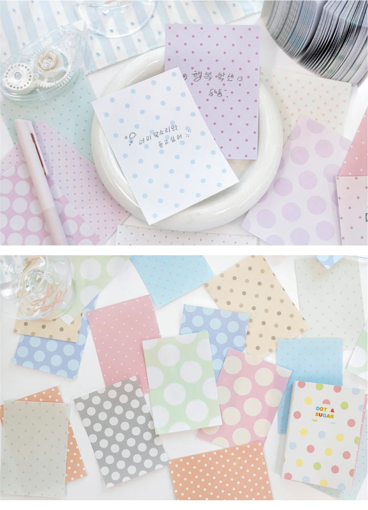 Journal GO 200 Seiten Punktemuster und Zucker-Motiv Notizbuch Niedliches Polka-Dot-Muster Dekoratives Papierblock für Journaling und Scrapbooking – Detail 18
