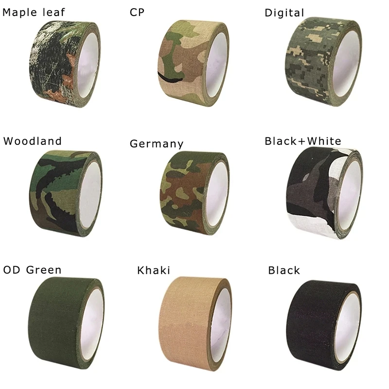 10M Outdoor Duct Outdoor Woodland Camping Camouflage Tape WRAP Hunting Adhesive Stealth Camo Tape Military Camping Shooting Tape