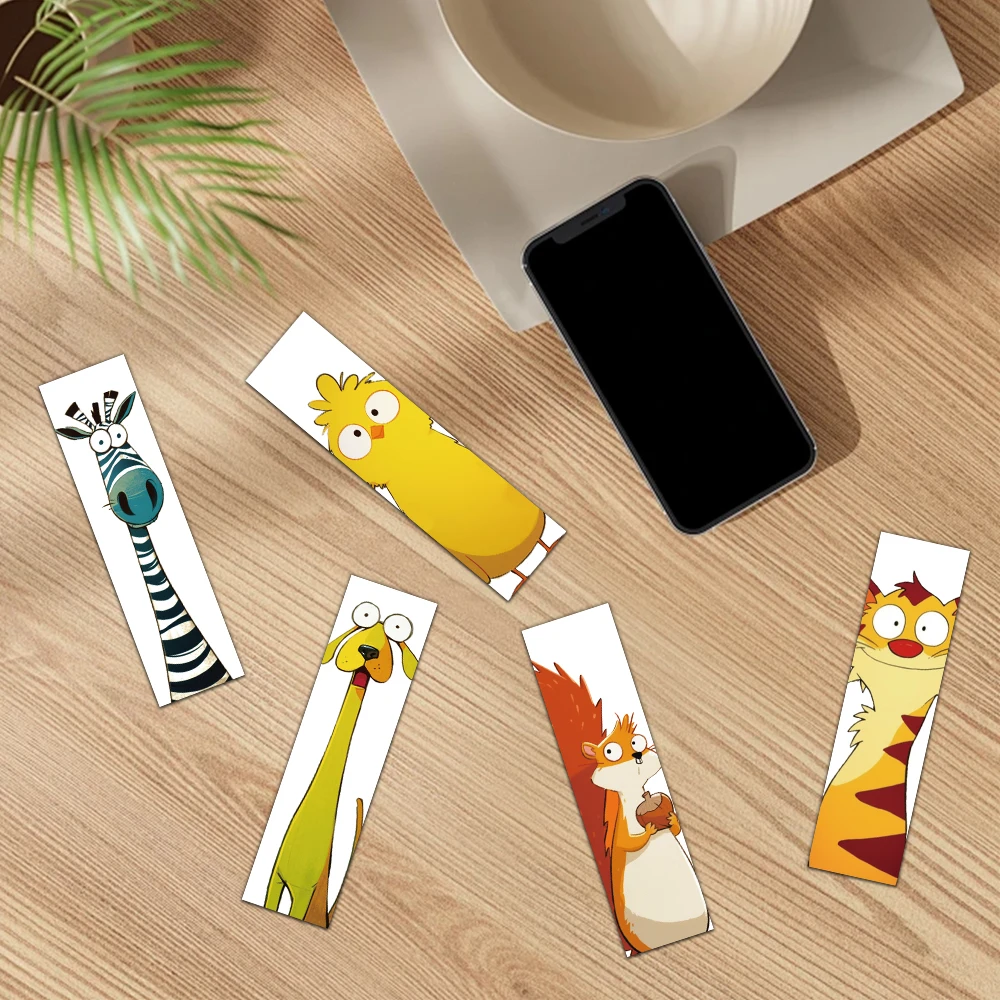 30PCS Animal Funny Bookmarks Reading Book Pages Marking Student Creative Gifts Decoration Page Marking Cards
