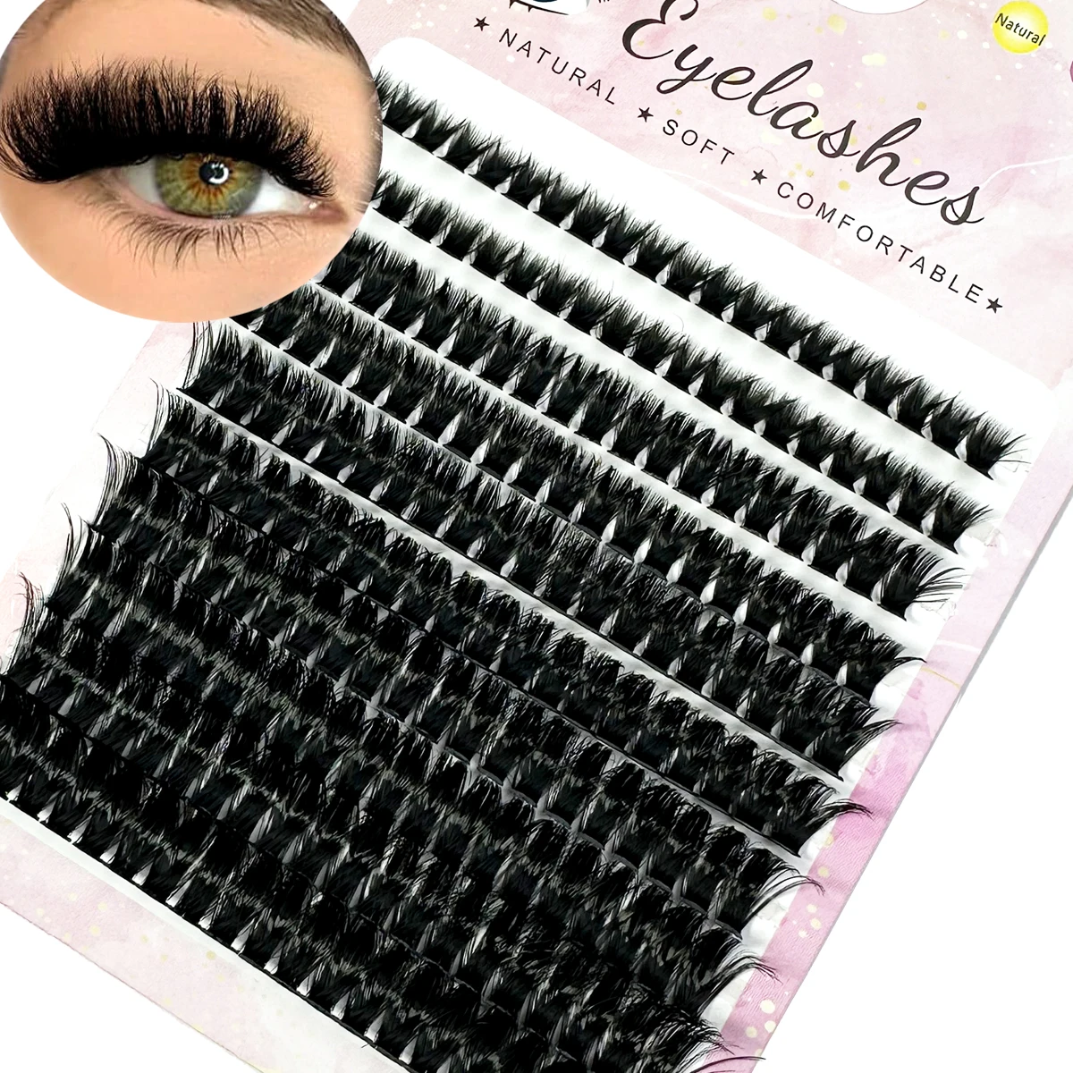 10Rows 5D Fluffy Lashes Cluster 100D Thick Eyelash Russia Curl Wispy Individual Lashes 8-18mm Mix Eyelash Extension