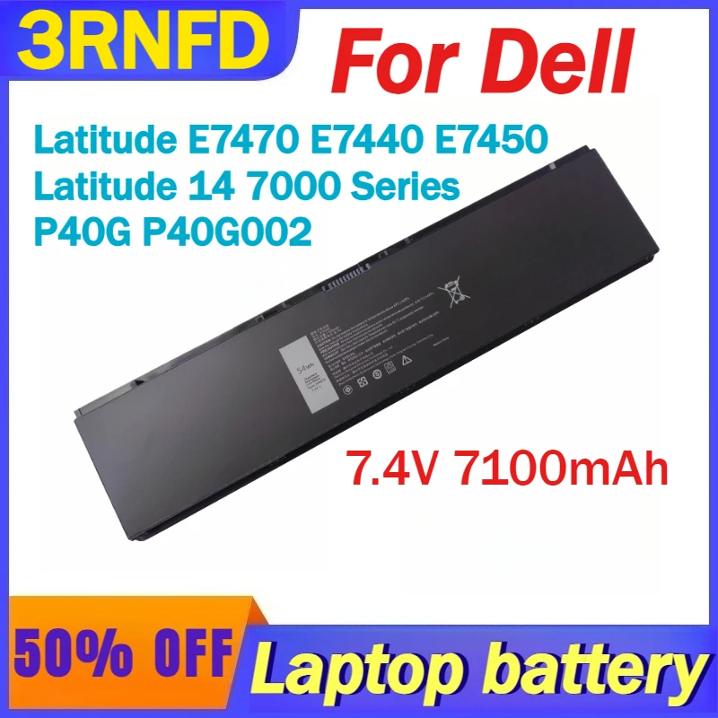 

7.4V 7100mAh 3RNFD PFXCR 34GKR F38HT Laptop Battery for Dell Latitude 14 7000 Series P40G P40G002 Latitude E7470 E7440 E7450