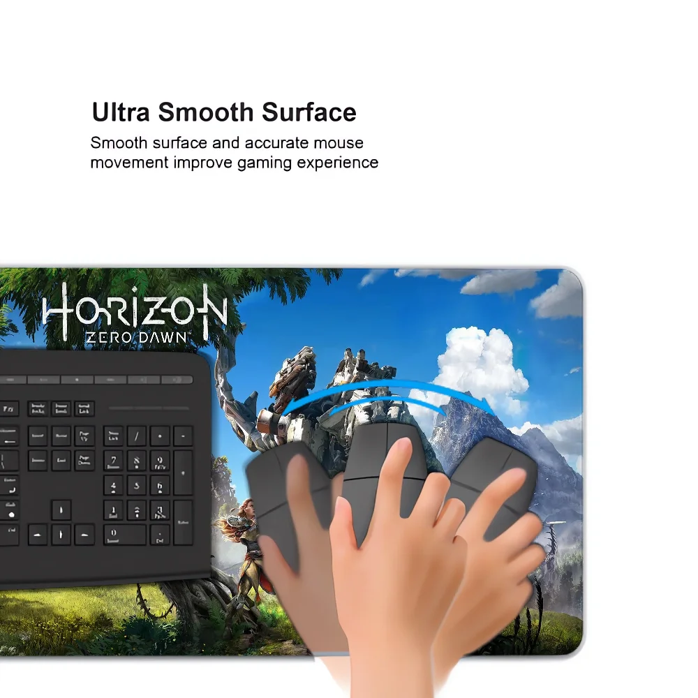 XXL Computer HD Keyboardpad tavolo tappeto Mausepad Horizon Zero Dawn accessori da gioco tappetino per topi in gomma tappetino protettivo per ufficio fai da te