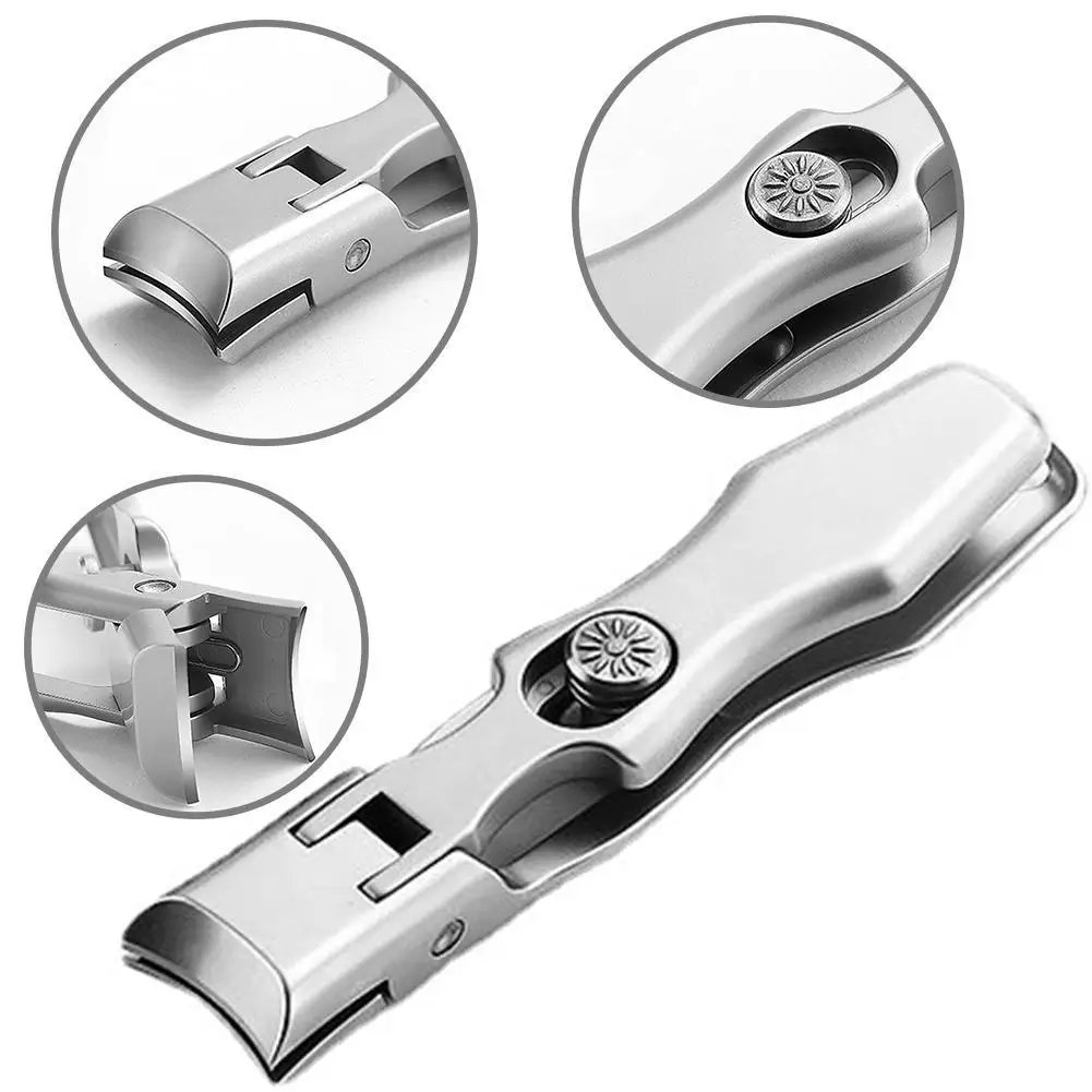 1PC Ultra Sharp Nail Stainless Steel Wides Jaws Opening Anti Splash Portable Nail Clippers Toenail Fingernail Manicure Trimmer