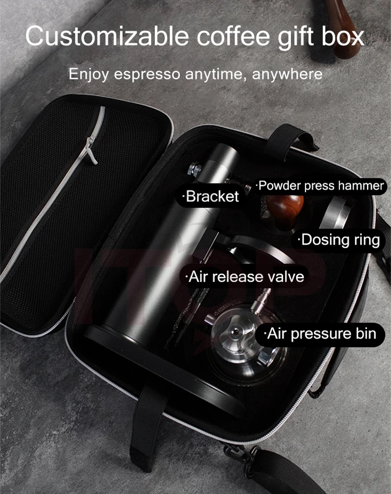 ITOP Air Pump Air Pressure Extraction Espresso Semi-automatic Coffee Maker Pneumatic Coffee Machine Portable Manual with Handle