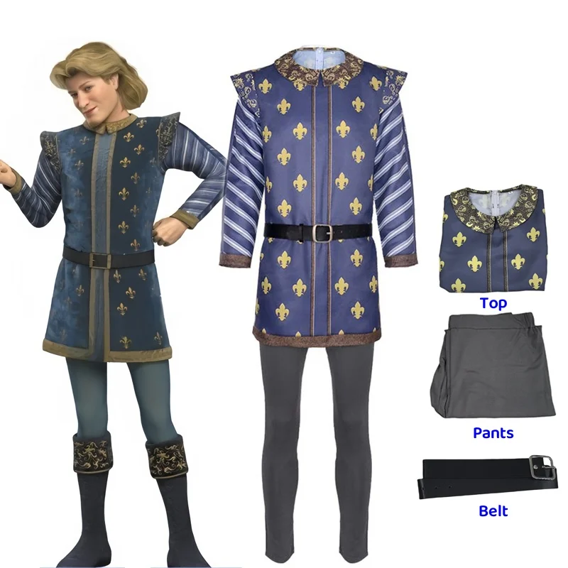 Monster Shrek Cosplay Kostüm Prinz Charming Uniformen Kostüm Karneval Party Animation Coser Kostüm