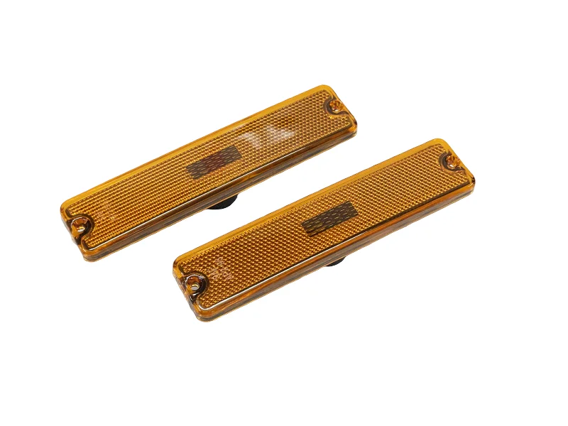 

2 Pc Front Fender Side Marker Reflector Amber Lens For Jeep Wrangler Yj 87-95 Best Value Car Parts
