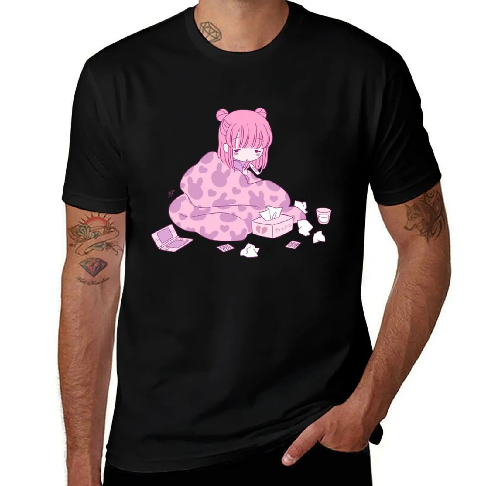 

love flu  blush T-Shirt Work Comfort T-Shirt for Men