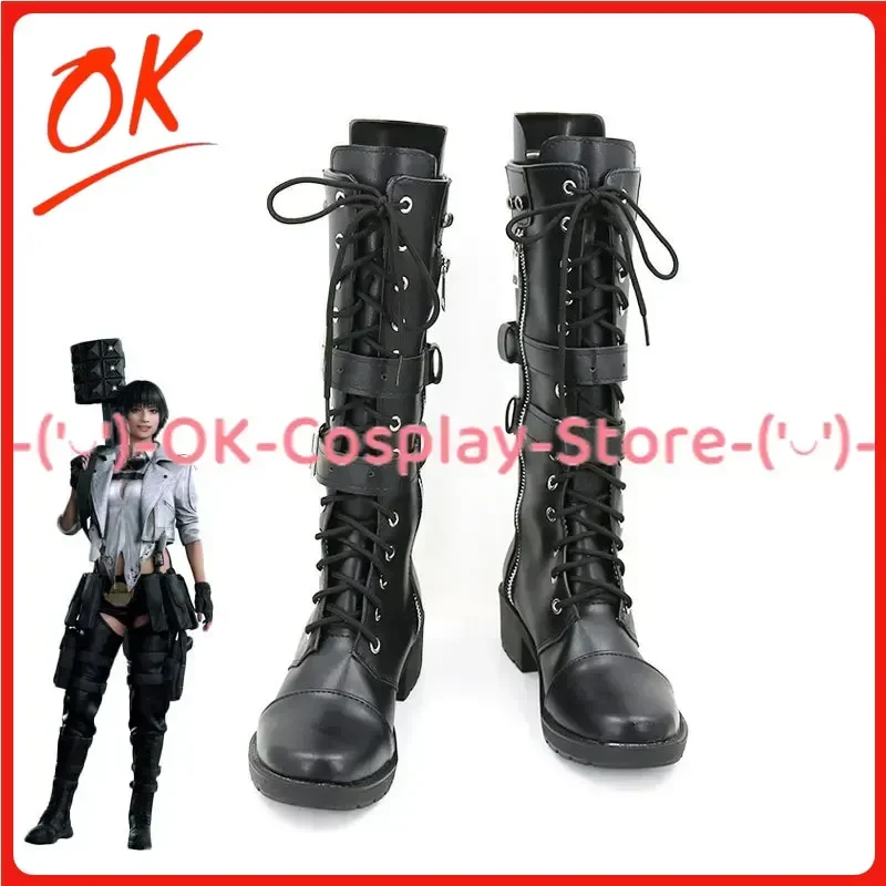 [Customized Size] Lady Mary Ann Arkham Cosplay Shoes Game Roleplay Costume Prop Halloween Carnival Party Boots PU Leather
