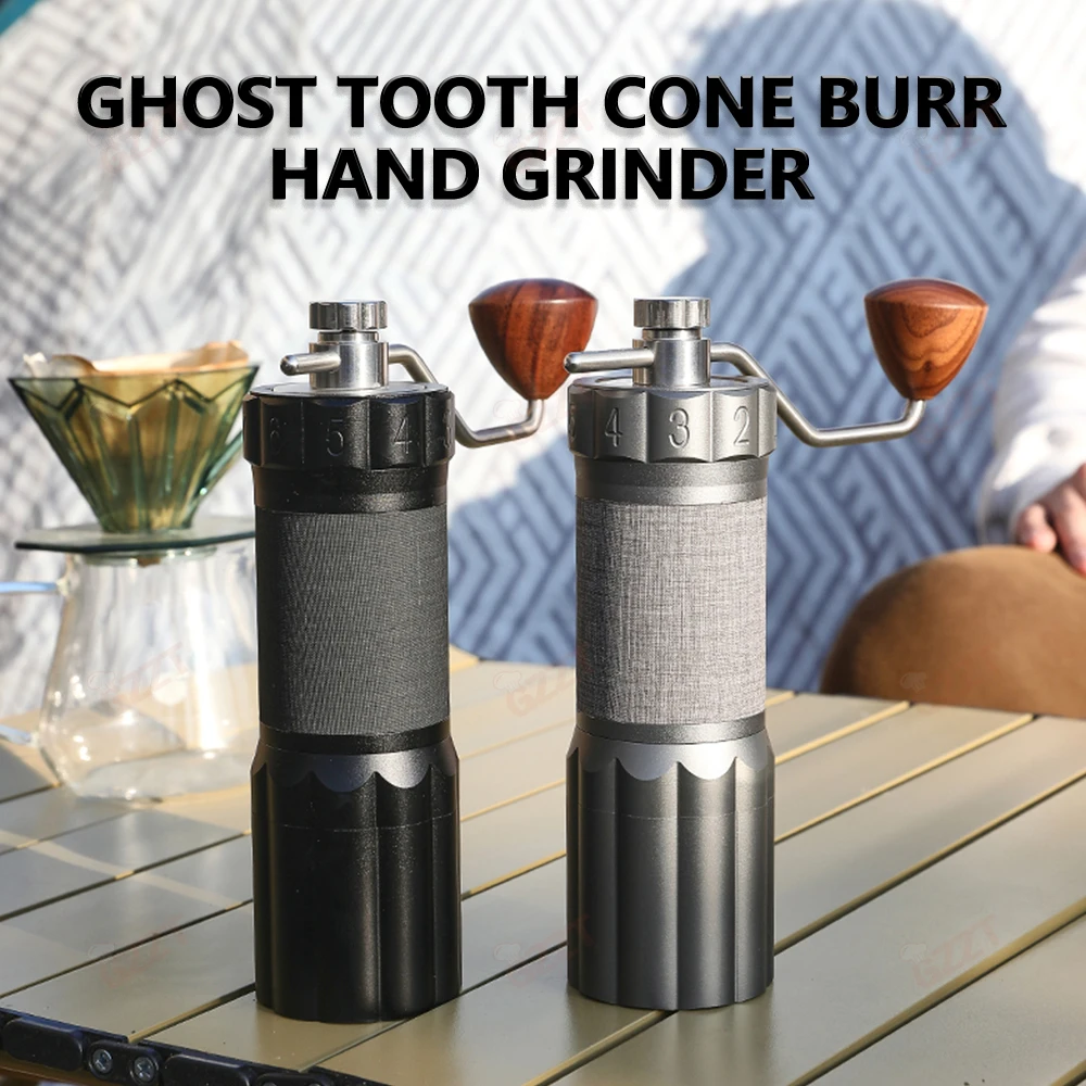 GZZT Hand Coffee Grinderer 7-Core 48mm Ghost Tooth Cone Burr Hand Grinder Coffee Bean Manual Grinder Can used Grinder Stand