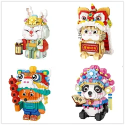 Loz mini Blocks Teens Building Toys Adult DIY Bricks Puzzle Chinese Culture Style Animals Gift Women Home Decor 9258 9265 9266