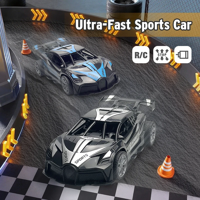 

Children's remote control racing car four-way racing high-speed remote control car car remote control sports car without battery