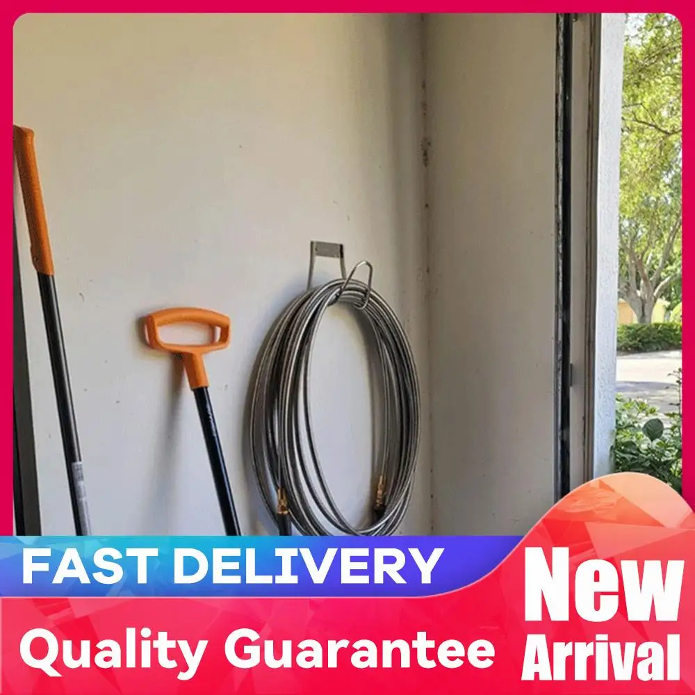 Stainless Steel Garden Hose Holder Wall Mount Garden Hose Hook Water Hose Holder for Garden Garage Or Yard Storage