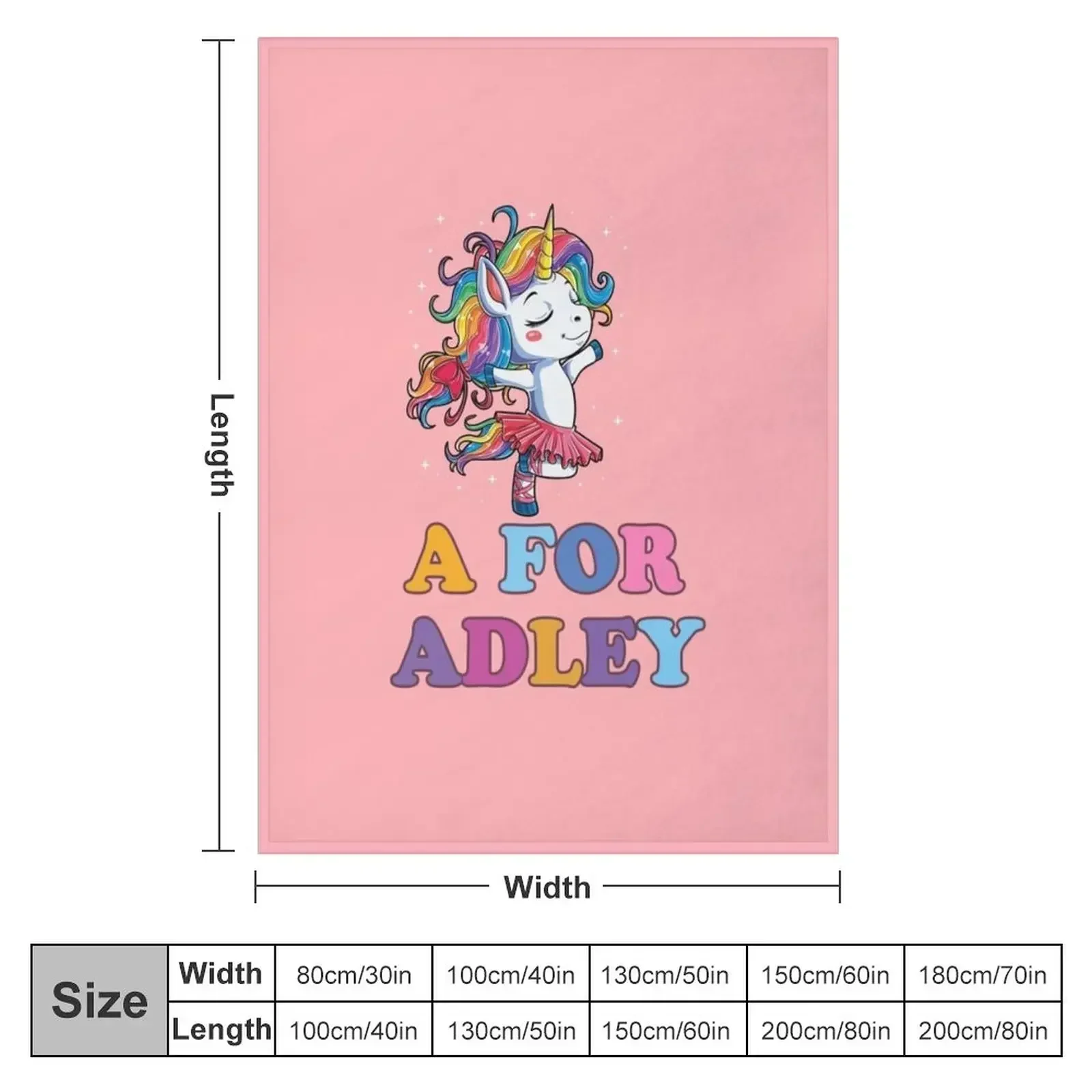 Adley's Playspace: A For Adley Unicorn Dancing Cute Throw Blanket Cute Luxury Designer warm winter Cute Plaid Blankets