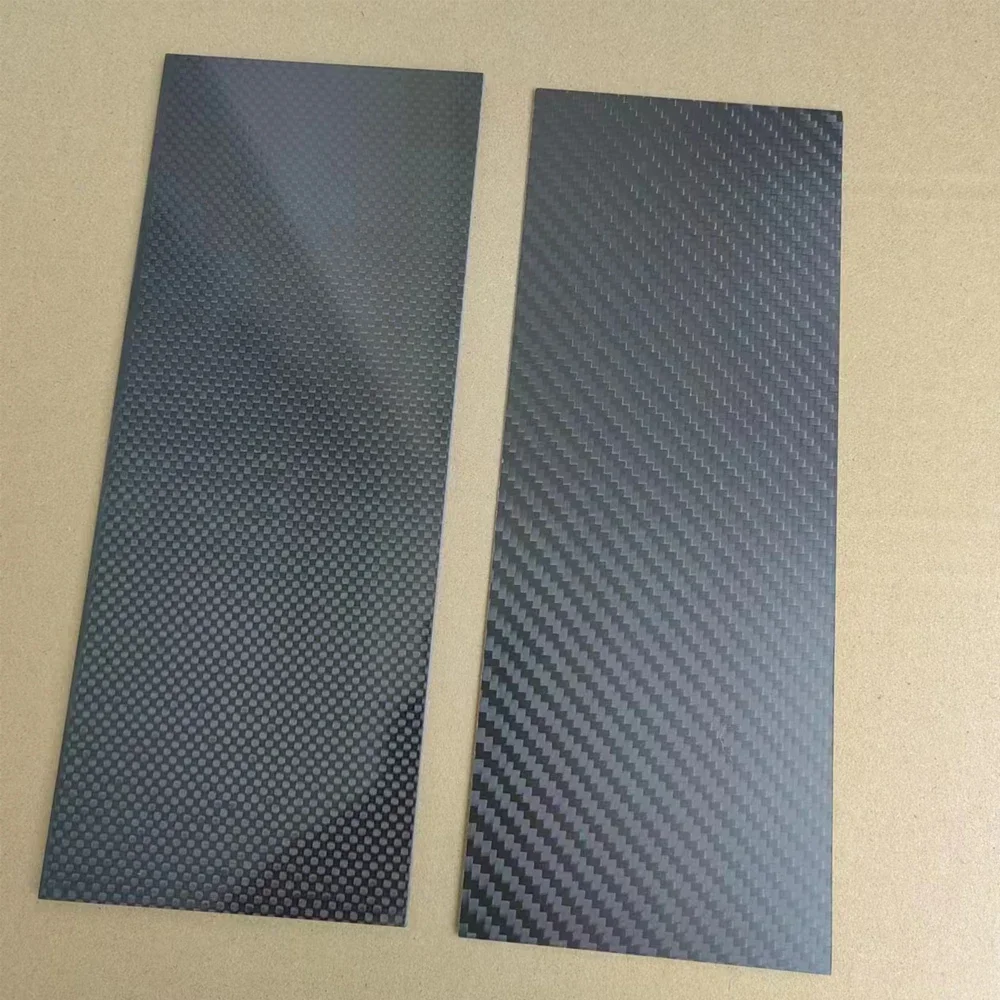 1pcs 100mmx250mm 3K High Hardness Carbon Fiber Sheets 100% Pure Carbon Panel Board 0.5mm-5mm Thickness Carbon Fiber Model Materi