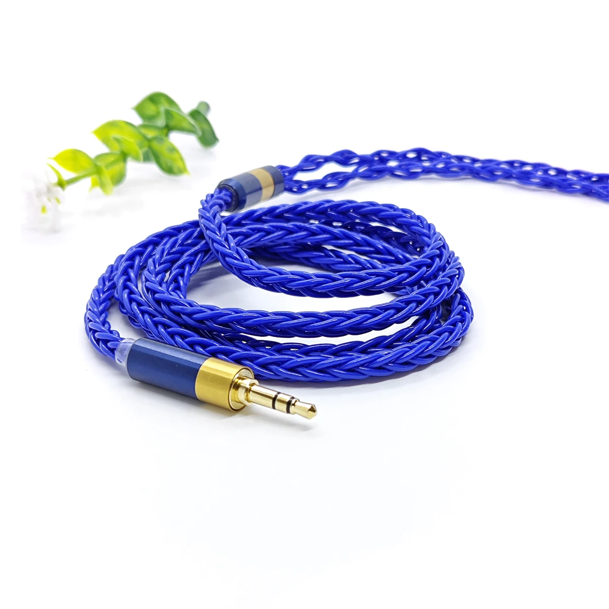 Blue (Eternity) Oxygen Free Copper Balanced Headphone Cable 8-Core Iem Connector Cable Drivers Upgrade Cable MMCX/0.78 2Pin/QDC