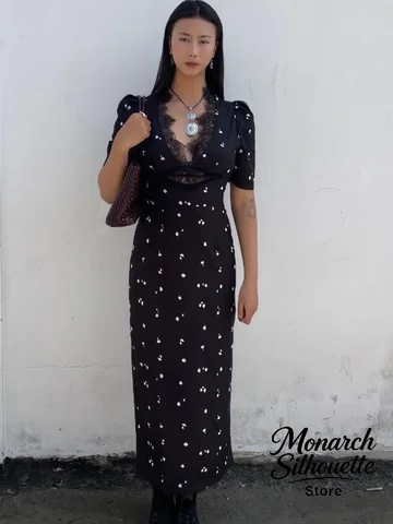 Черное атласное платье Vestidos